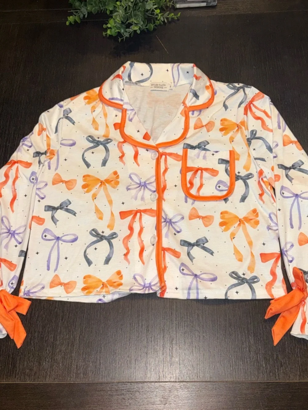 Primark White Elastic Waistband Shorts with Orange and Purple Star Print